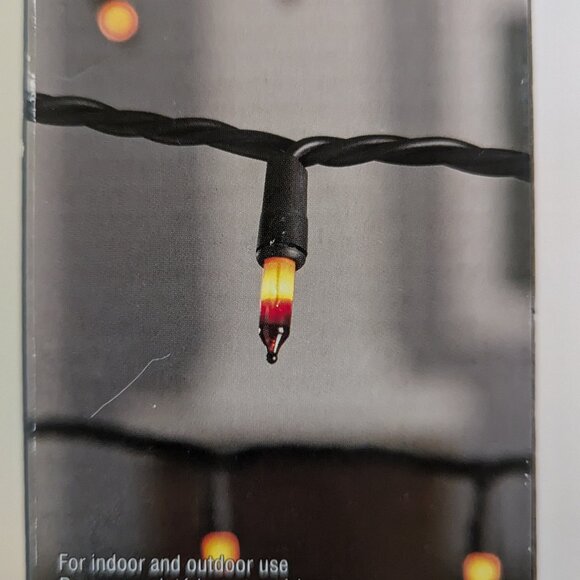 NWT Spooky Candy Corn Mini Lights String Halloween Decoration Orange Ashland NEW - Picture 3 of 8